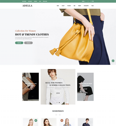 Adella Responsive Magento Theme - Layout 2