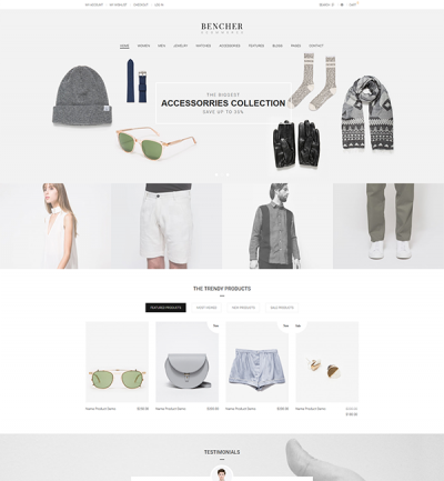 Bencher - Responsive Magento Theme - Layout 01