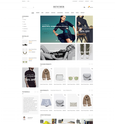 Bencher - Responsive Magento Theme - Layout 04