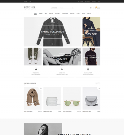 Bencher - Responsive Magento Theme - Layout 05