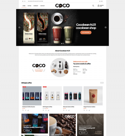 Cocobean - Responsive Coffee Magento Theme 