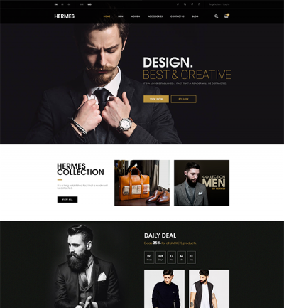 Hermes - Multi-Purpose Premium Responsive Magento Theme - Layout 01