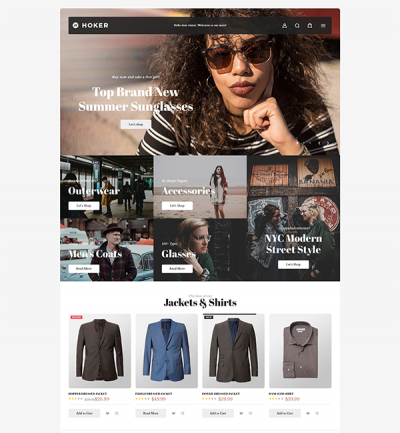 Hoker - Responsive Magento Theme - Cloth