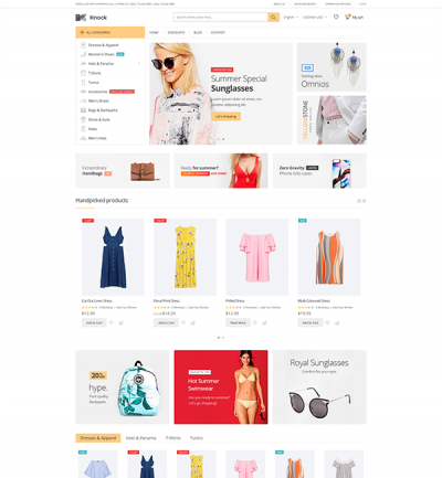 Knock - Multi-Purpose Responsive Magento Theme - Layout 01