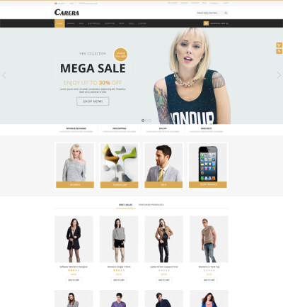 Carera - Responsive Multipurpose Magento theme