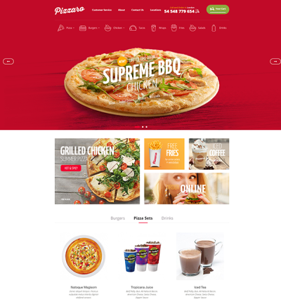 Pizzaro - Food Responsive Magento Theme