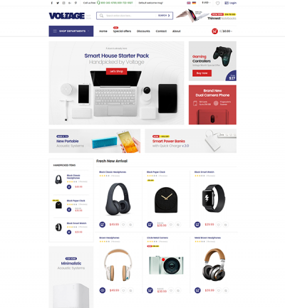 Voltage - Multi-Purpose Responsive Magento Theme_Tech 01